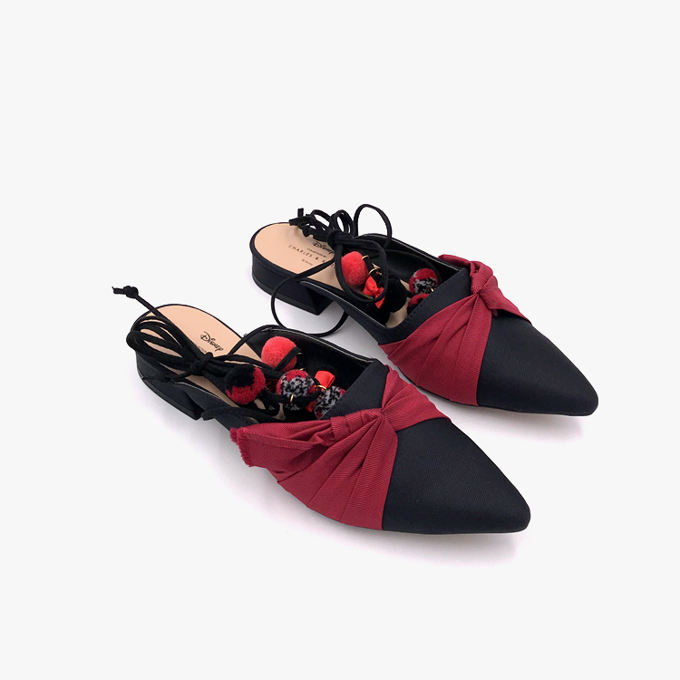 Mùa xuân và mùa hè 2019 mới nơ màu sắc phù hợp với baotou sandal đế bằng của phụ nữ - Sandal dép cao gót