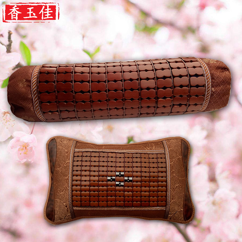 Round Cool Pillow Bamboo Cool Pillow Summer Tea Pillow Adult Cervical Pillow Neck Pillow Restoration Summer Mat Pillow