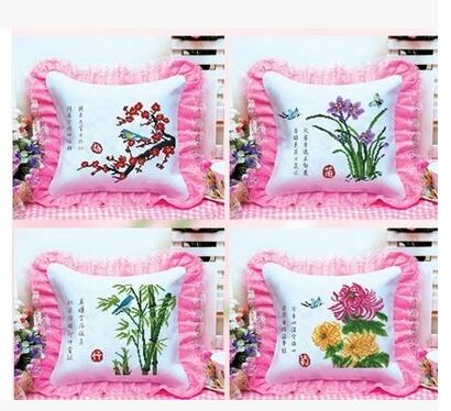 Cross stitch gối mới giá cả phải chăng chính xác in ấn couple hai puppy đệm phòng khách phim hoạt hình anime