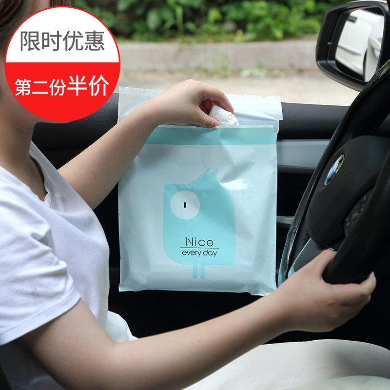 Xe ô tô túi rác nhỏ liền mạch dán loại xe kéo nội thất cung cấp đồ tạo tác thực tế trên xe ô tô thùng rác gấp - Ô tô nội thất Accesseries