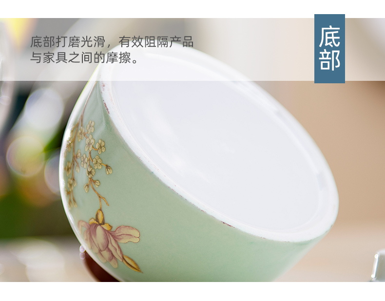 New Chinese style ceramic famille rose aromatherapy bottles of American household adornment bedroom living room furnishing articles aroma stove frame of home stay facility