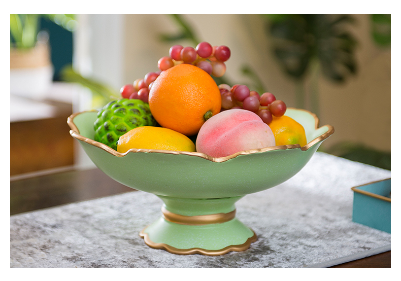 European ceramic compote creative home sitting room tea table fruit bowl place large fruit basin suit ornament