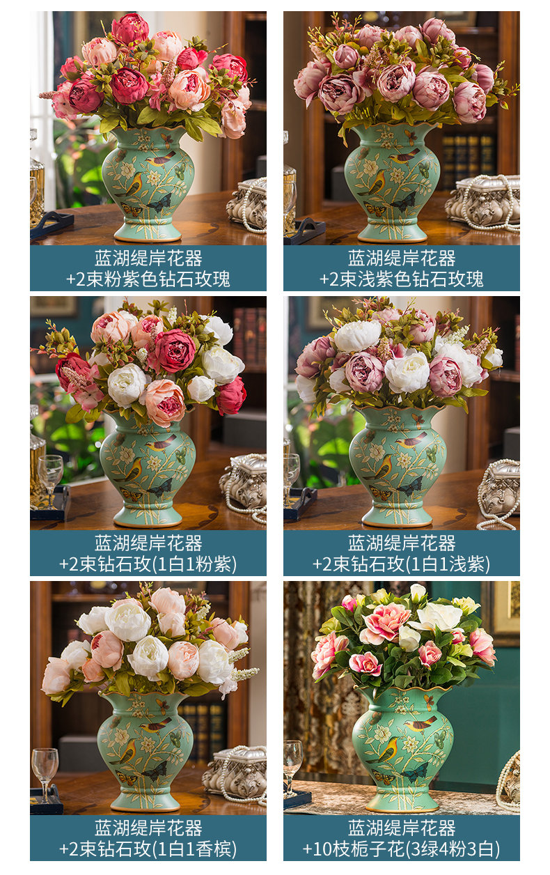 American pastoral ceramic vase creative flower arranging device European sitting room between example overall floral decoration household furnishing articles