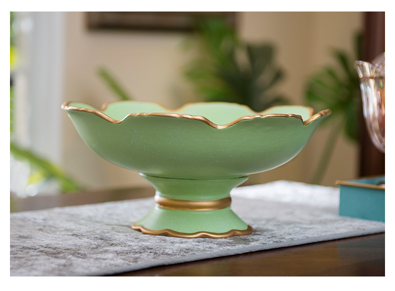 European ceramic compote creative home sitting room tea table fruit bowl place large fruit basin suit ornament