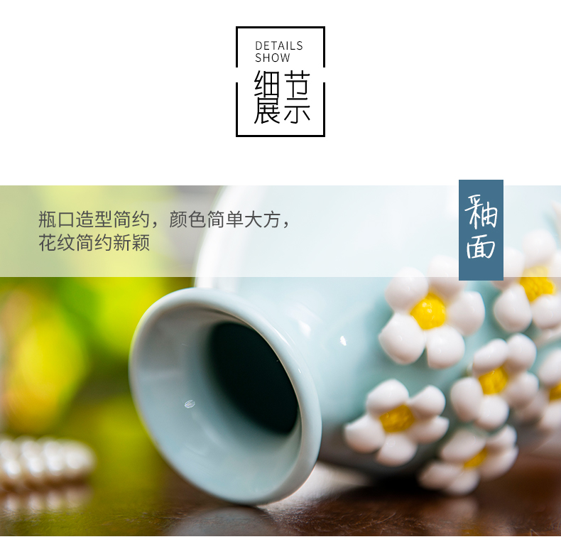 European furnishing articles sitting room home decoration ceramic vase table dry flower arranging flowers flower simulation flowers hydroponic flowers