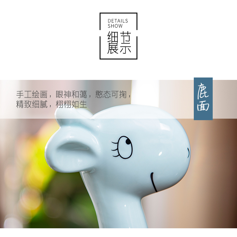 European creative ceramic three deer in furnishing articles contracted household decorates porch decorate TV ark, wedding gift decoration
