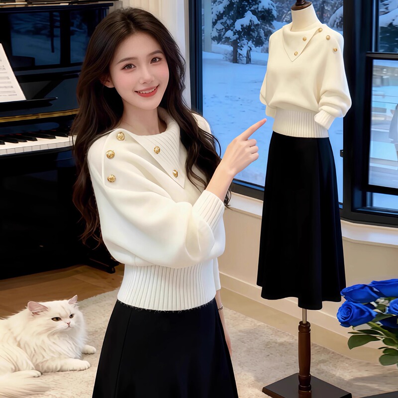 High-End, Mature and Elegant Style, Soft Sweater for Women, New Autumn and Winter Style, Unique and Beautiful Waist-Cinching Short Knitted Top High-End, Mature and Elegant Style, Soft Sweater for Women, New Autumn and Winter Style, Unique and Beautiful Waist-Cinching Short Knitted Top