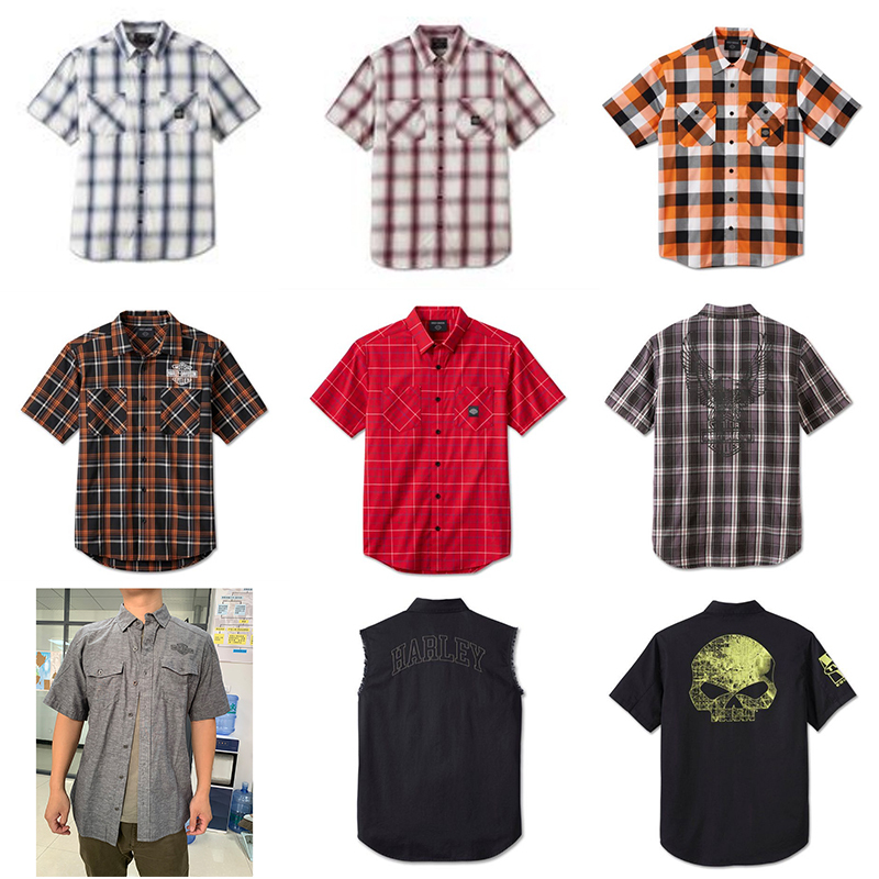 Harley Davidson Motorcycle Riding Short-Sleeved Shirt Polo Lapel T-Shirt Sleeveless Harley Davidson Motorcycle Riding Short-Sleeved Shirt Polo Lapel T-Shirt Sleeveless