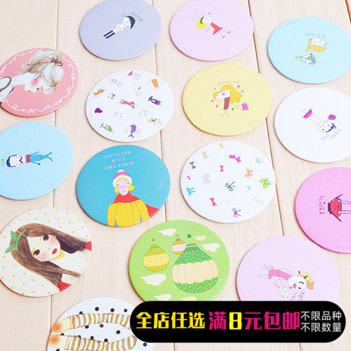 Makeup small mirror Small round mirror Small fresh cartoon round portable mirror Makeup mirror Makeup mirror Makeup mirror