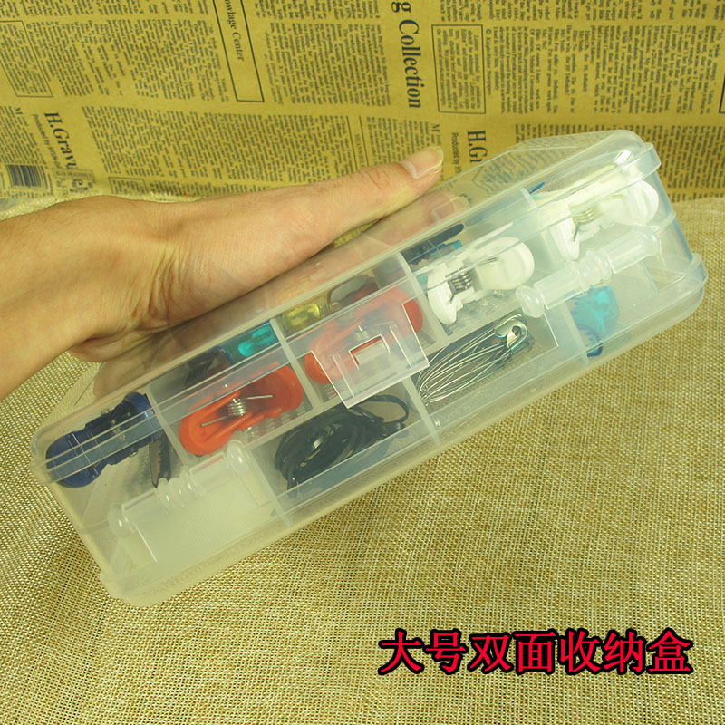 Công cụ phụ gói gấp đôi hộp lưu trữ hộp clip Hộp trang sức Có thể đặt kẹp vịt hình chữ U thẻ thép đen - Các công cụ làm đẹp khác mi giả 3d