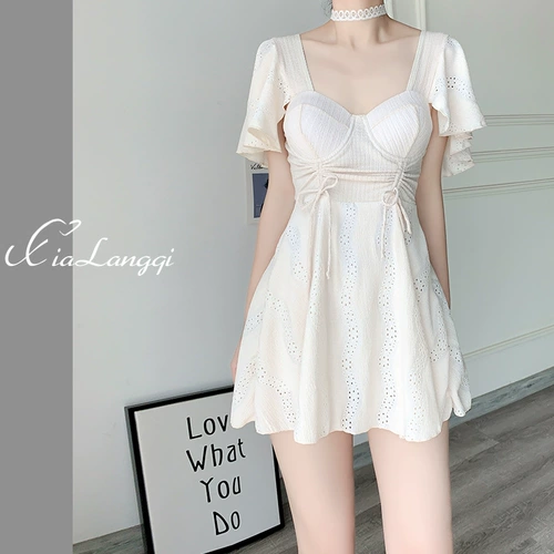 Цветной сексуальный купальник для плавания, по фигуре, в стиле Шанель, в корейском стиле, короткий рукав