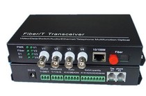 Carrier-grade four-channel audio and video optical transceiver 4-channel video with 4-channel audio optical transceiver 4-channel video and audio optical transceiver