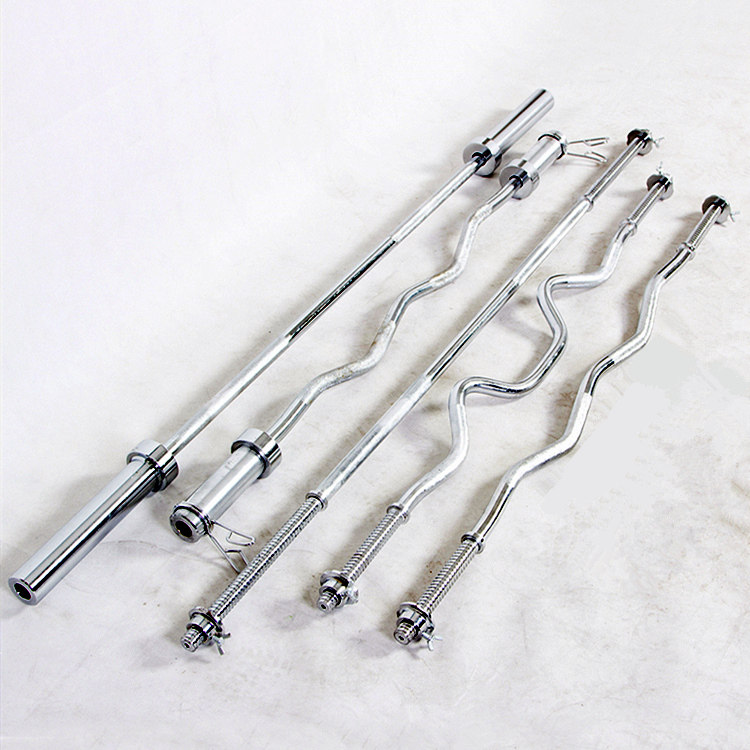 Standard barbell rod Olympic rod dumbbell electroplated threaded rod 1 21 82 2 meters fitness equipment size hole 2550mm