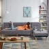 Phòng cho thuê căn hộ nhỏ bằng vải với giường sofa có thể gấp lại, phòng khách đơn giản tiết kiệm tối giản hiện đại cho 3 người sử dụng kép - Ghế sô pha