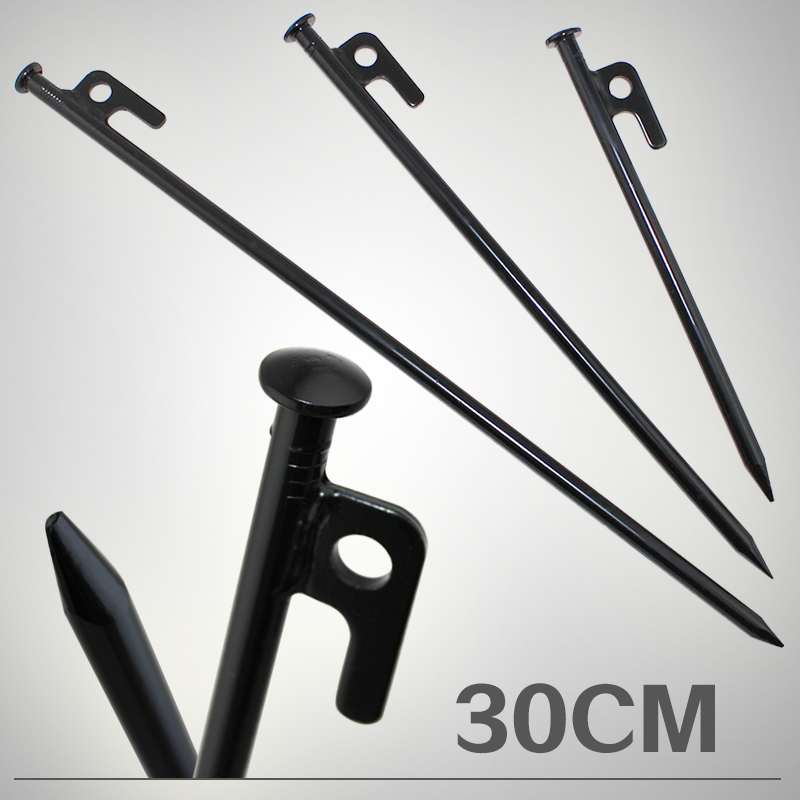 Outdoor canopy tent nail lengthened and rough camping camping nail Beach camp steel nail 30CM