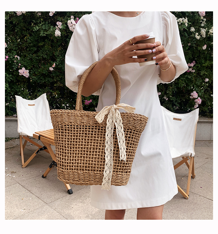 Fashion Hollow Straw Woven Single Shoulder Large Capacity Bag display picture 2