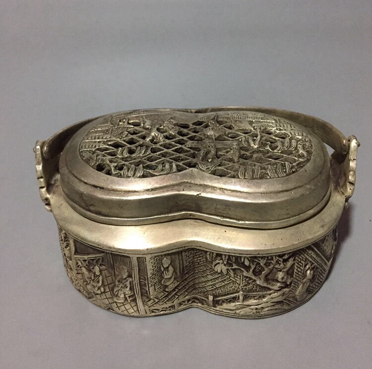 Antique collection Bronze pure copper ornaments lucky white copper general out of the warm-up furnace