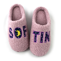 Show your feet New womens home indoor warm thick-soled non-slip comfortable cotton slippers 18178
