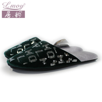 Juyun spring and autumn womens velvet home indoor non-slip comfortable cotton slippers 39311 three pairs of corporate direct sales