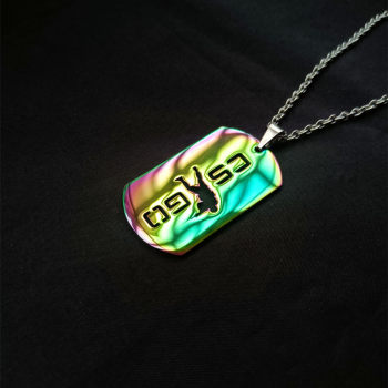 Quenched Blue Anime Game Csgo Merchandise Counter-Strike Global Offensive Stainless Steel Military Tag Pendant Dog