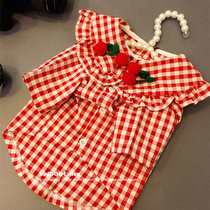 Pet Spring Summer Land Garden Wind Clothes Teddy Bibi Bear Snownery Slim Fit Princess Shirt Kitty Autumn Clothes