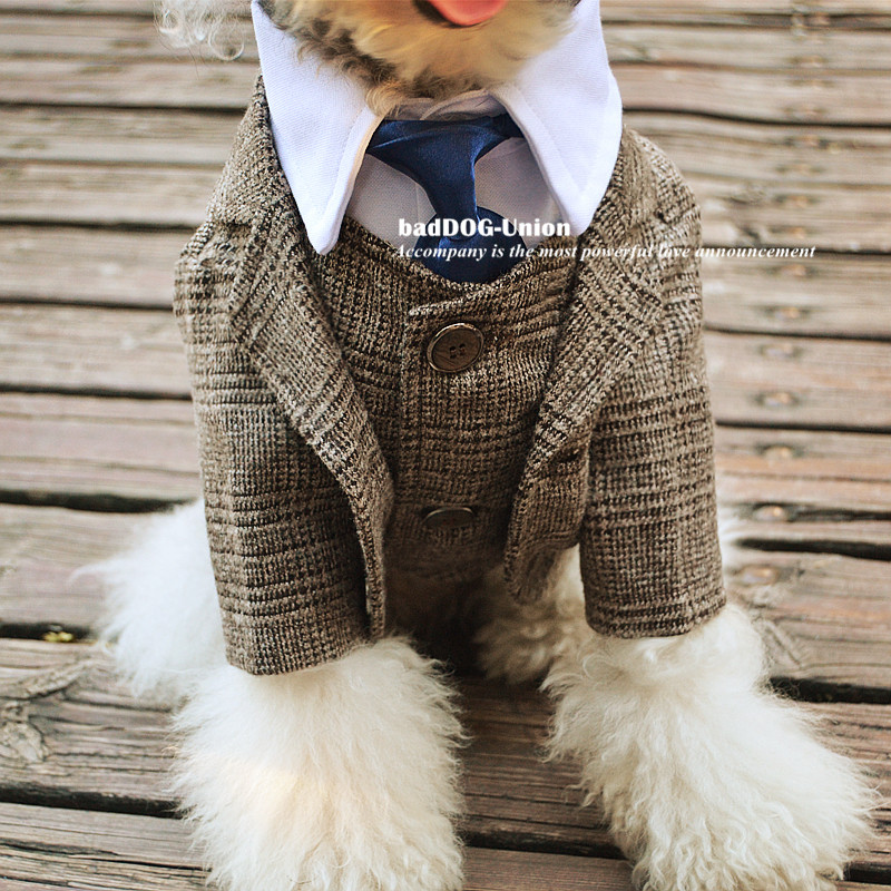 Pet Suits Fur Coats Teddy Bibs Bear Snowy Narrafano Dogfight Gentleman Waistcoat Puppies Cat Tummy Winter Clothes