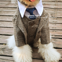 Pet Suits Fur Coats Teddy Bibs Bear Snowy Narrafano Dogfight Gentleman Waistcoat Puppies Cat Tummy Winter Clothes