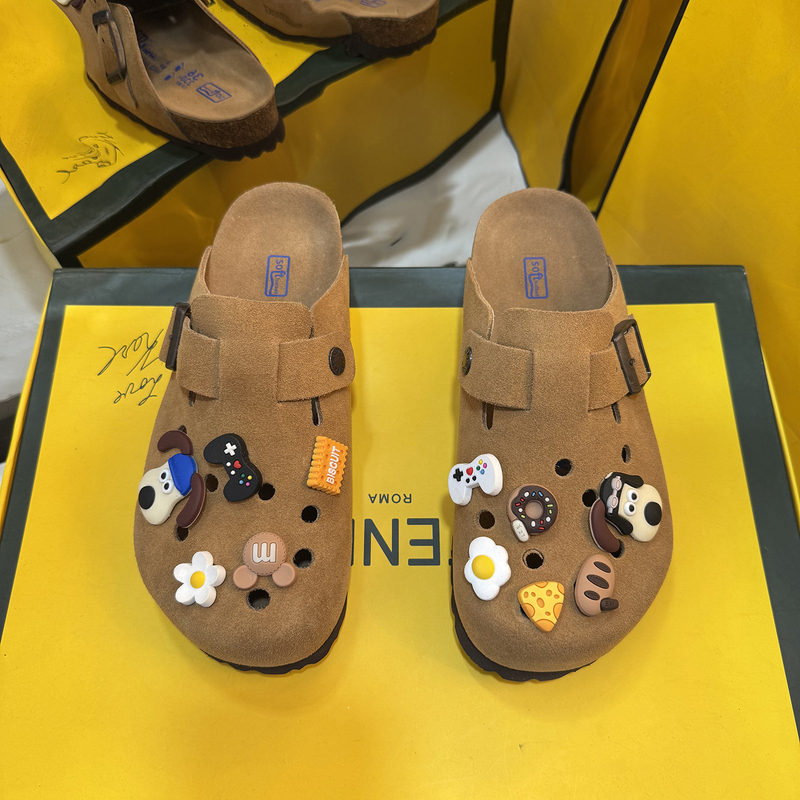 Birkenstock Clogs for Women, Thick-Soled, Height-Increasing, with Arch Support, 2026 Summer New Model, Half-Slipper Style, Outdoor Wear, Cork Sole Sandals