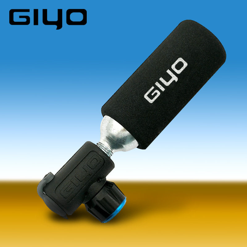Portable miniature carbon dioxide inflatable head GIYO US-French mouth one-piece gas head bicycle accessories GC-07