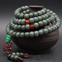 Tibetan Natural Emerald Green Bodhi Bodhi Bodhi Bucket Beads 108 Gaomi Beads Rosary Bracelet