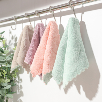 Creative double-sided color lace absorbent non-stick dishwashing towel Rag