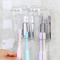 Creative nail-free paste type 304 stainless steel toothbrush cup holder wash rack