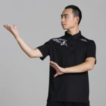 Tai Chi martial arts clothing T-shirt martial arts cultural shirt Tai Chi vest Chinese style collar T-shirt martial arts T-shirt embroidery pattern