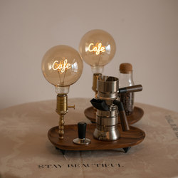 Scandinavian Cafe Bar Table Lamp Night Light Birthday Gift Retro Cafe Desktop Atmosphere Lamp Decorative Ornament Table Lamp