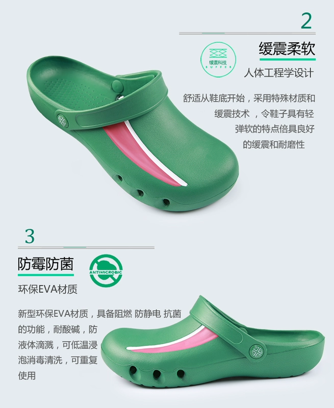 Các bác sĩ phòng hoạt động y tế cleats giày dép bảo vệ giày nam thủ tục nghiệm Anti-nhỏ giọt giày EVA