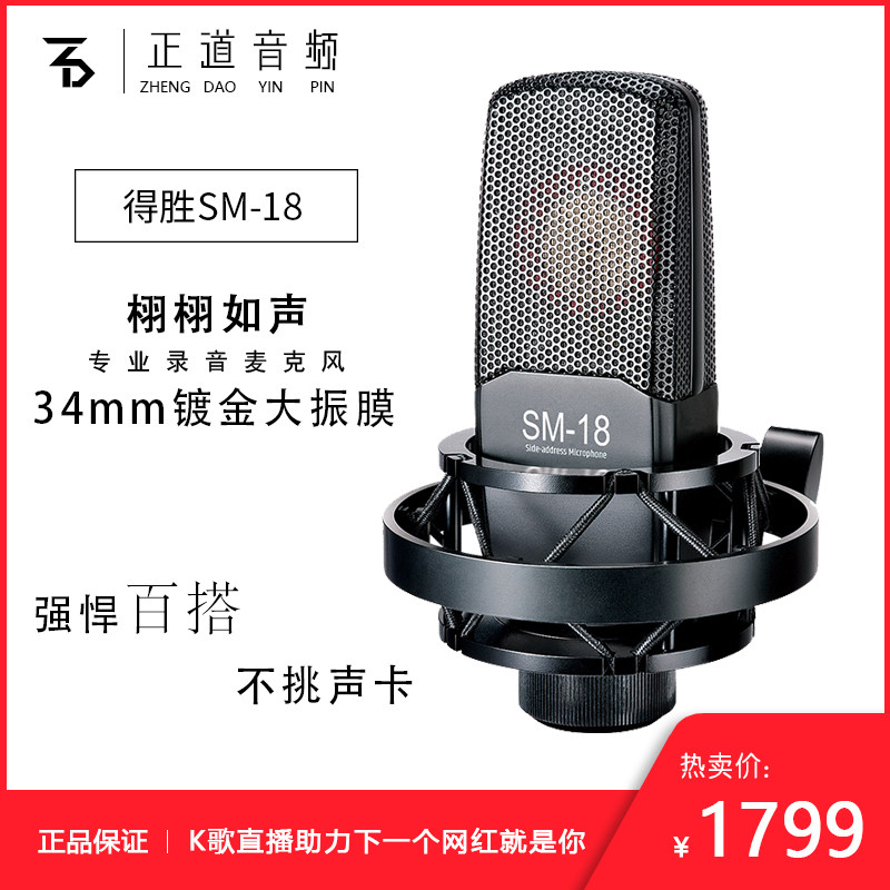 Takstar to win SM-18 capacitive microphone flat live device professional anchor sound card suit