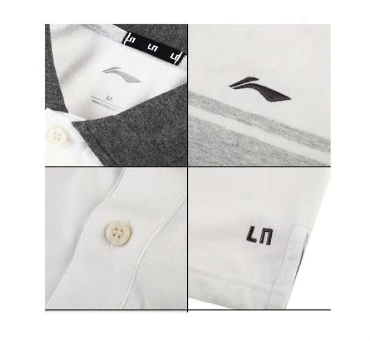 Li Ning thể thao cuộc sống hàng loạt nam ngắn tay polo áo sơ mi nam T-Shirt thể thao ve áo ngắn tay áo mẫu áo polo