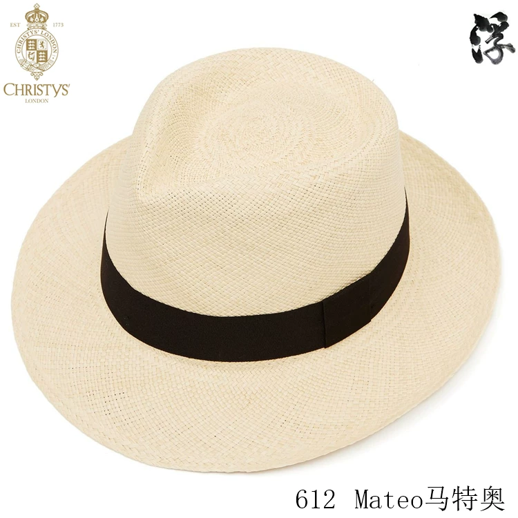British produced Christys Crustecs Summer Classic Tuquila Panama woven male and female straw hats