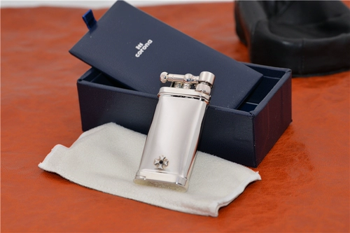 Импортная глянцевая золотая серебряная зажигалка, Германия, серебро 925 пробы