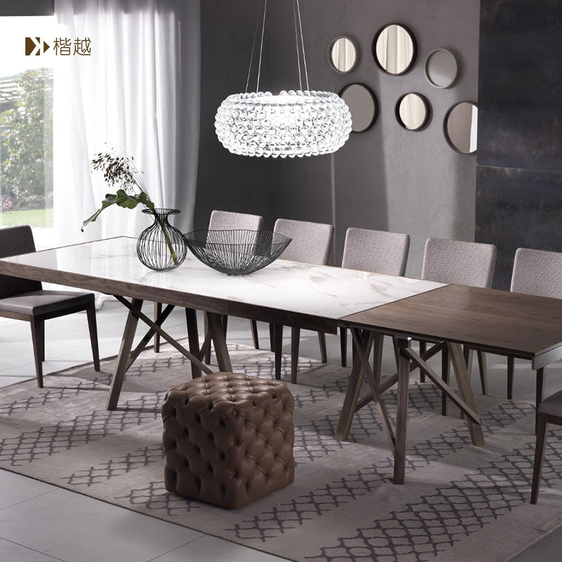 Postmodern minimalist crystal dining room chandelier round light luxury crystal lamp Simple atmosphere creative household lamps