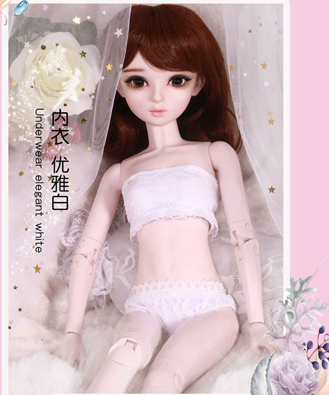 60cm Katie bjd búp bê ba điểm cho bikini ngọn đồ lót mặc lên phụ kiện thời trang quần áo