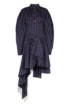 2020 NATASHA ZINKO LADIES CHECK Asymmetrical SHIRT DRESS