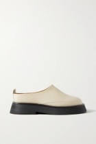  2021 WANDLER milk white thick bottom leather lady flat bottom shoes