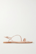 40% OFF 2020 GIANVITO ROSSI WOMENS CRYSTAL EMBELLISHED IRIDESCENT SUEDE SANDALS