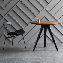 Nordic Roundtable Solid Wood Home Restaurant Round Dining Table Business Dining Table Casual Talks Coffee Table Milk Tea Table