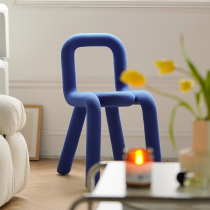 Nordic Ins Nets Red Profiled Pipe Chair Modern Minimalist Designer Art Creative Dining Chair Home Makeup Chair