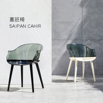 Nordic transparent dining chair Ghost chair Simple modern home restaurant creative designer Acrylic backrest stool
