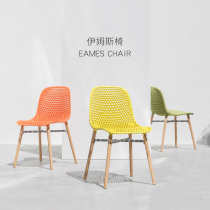 Nordic Designer Chairs Brief Modern Plastic Backrest Dining Chair Casual Chair Restaurant Negotiation Chair Fashion Creative Chair
