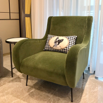 Nordic ins household living room Retro light luxury velvet houndstooth tiger chair Middle-aged leisure single large sofa chair
