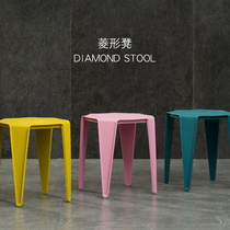 ins IKEA style plastic stool Household low stool shoe stool Adult stool Bathroom stool stool dining stool round stool square